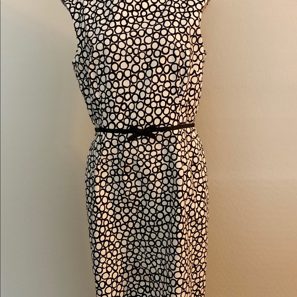 Liz Claiborne Black&White Sleveless Pattern Dress - Picture 2 of 8